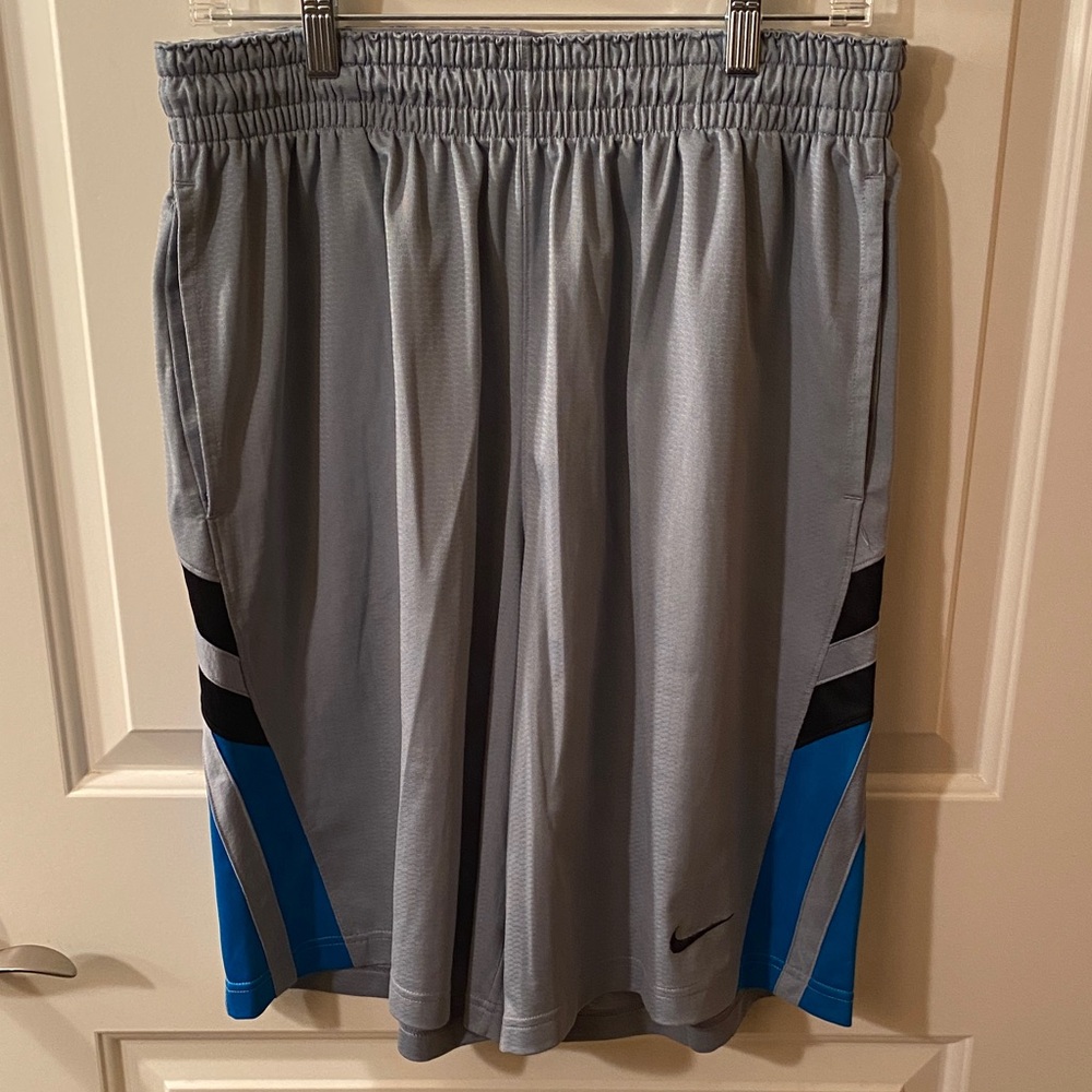 Nike Dri-FIT Men’s Gray and Blue Athletic Shorts